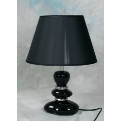 Lampe sort 28/42 cm m/sort skærm