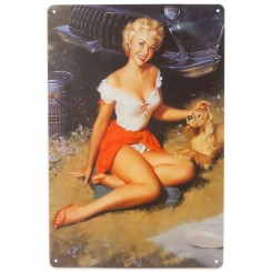 Metalskilt Pin Up