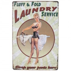 metalskilt LAUNDRY SERVICE