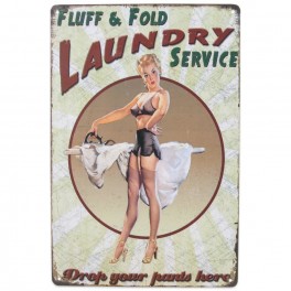 metalskilt LAUNDRY SERVICE