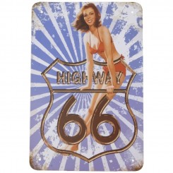 Metalskilt Pin-up Route 66